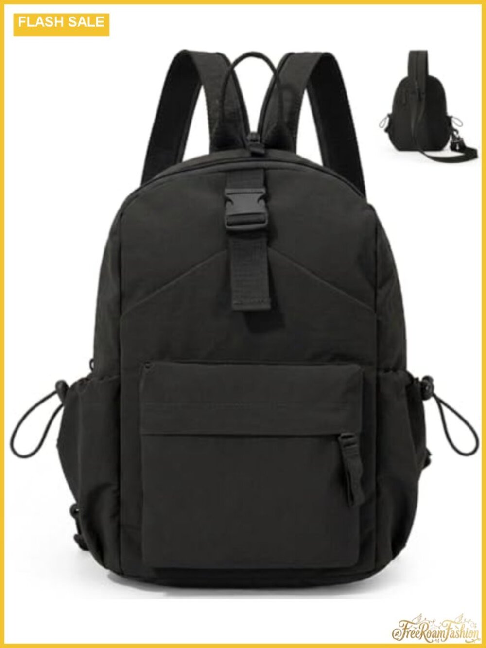 Convertible Mini Backpack Purse Women Sling Crossbody Nylon